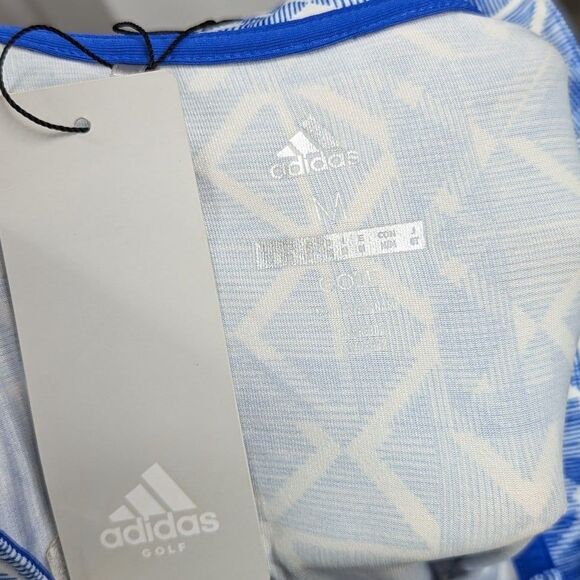 Adidas Golf Women's Medium Blue White Athletic Zip Front Jacket NWT Grand Vista - Picture 7 of 9